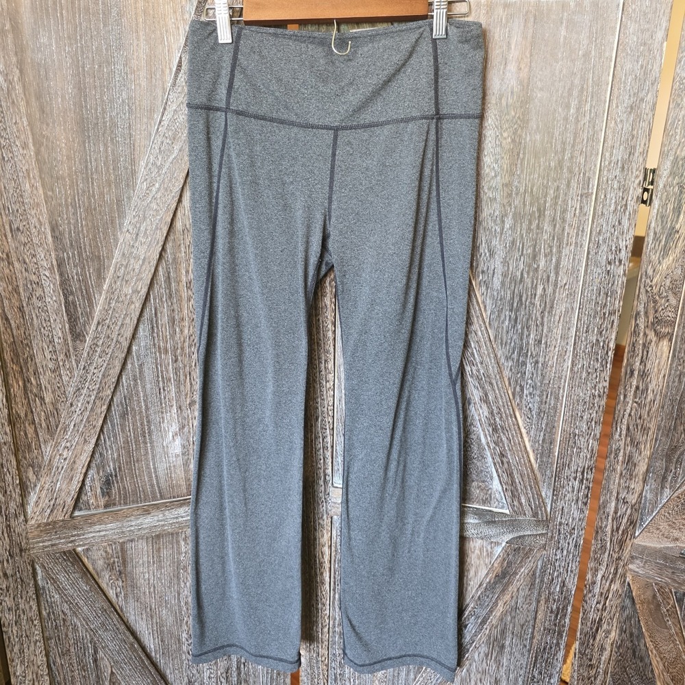 Athleta Pants Women's Size‎ Large Dark Gray Flare Athletic Stretch Seams